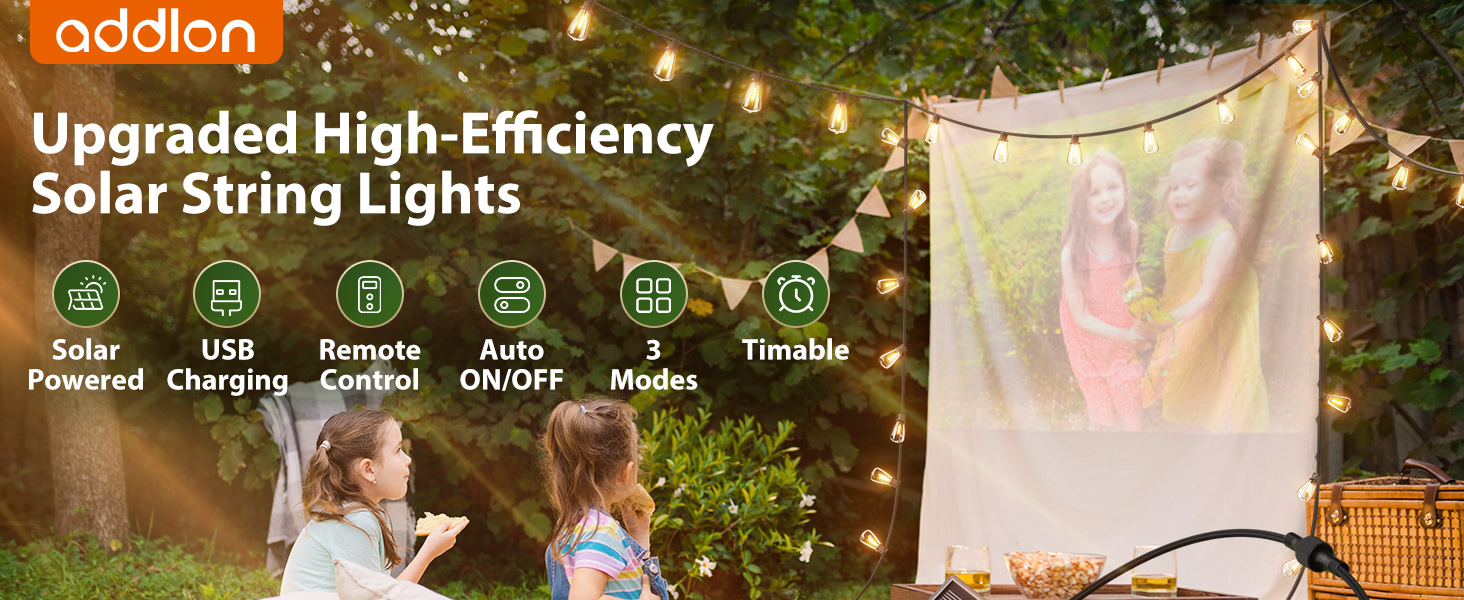 outdoor solar string lights