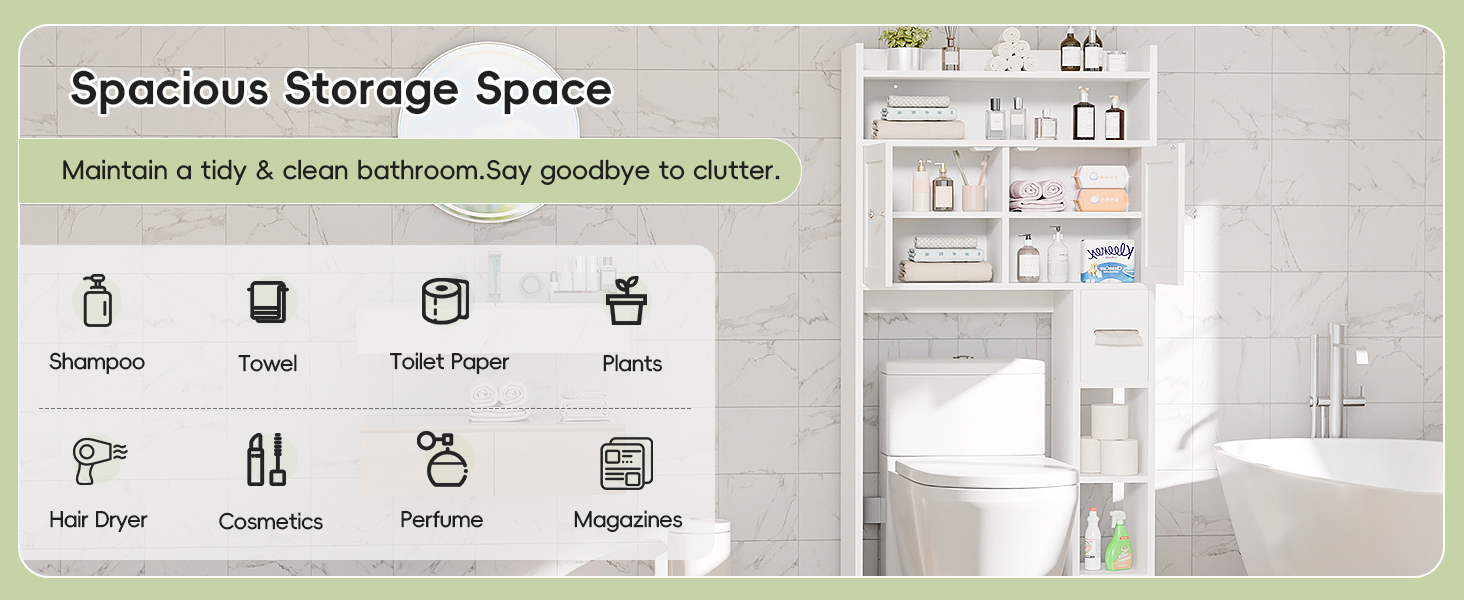 over toilet storage cabinet
