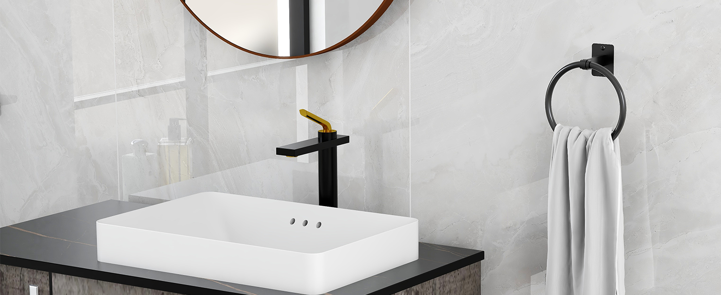 black bathroom set