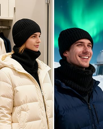 Warm Knit Skull Cap Neck