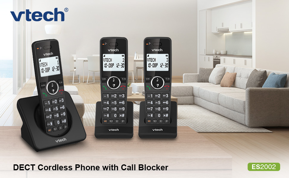 VTech ES2002 DECT Cordless Phone with Nuisance Call Blocker,Easyto