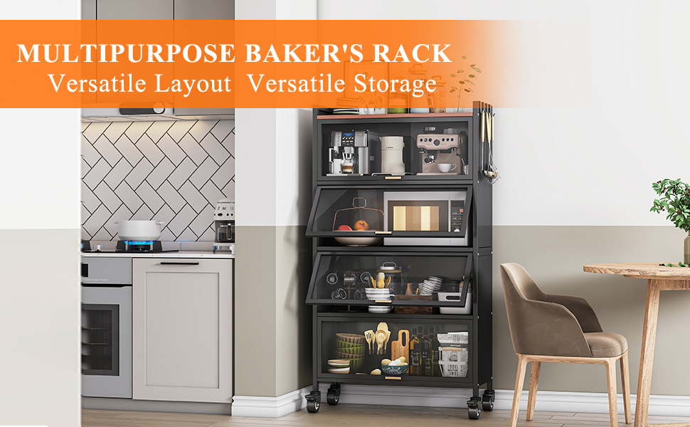 GILLAS 5 Tier Kitchen Baker's Rack, Heavy Duty Free