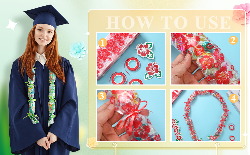 Kisston Graduation Candy Lei Making Kit Hawaiian Candy Lei