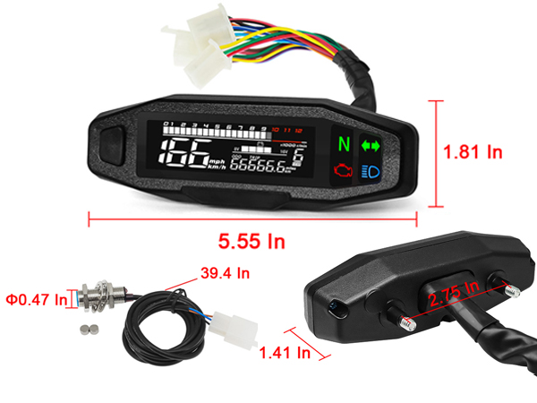 Amazon.com: Motorcycle Speedometer MAIMEIMI 9-16V Universal
