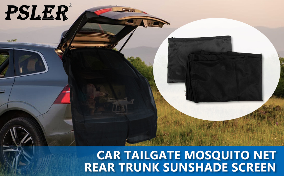 PSLER Windshield Sunshade Screen, Car Tailgate Mosquito Net