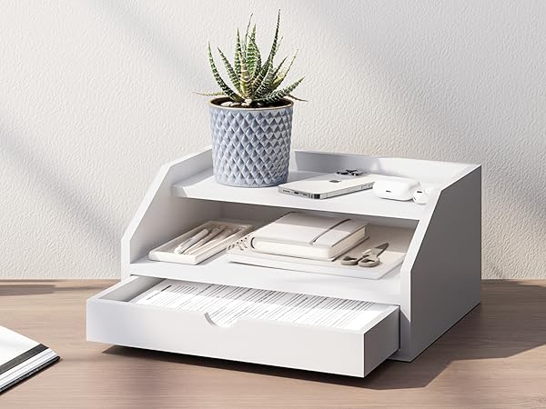 Amazon.com: Ballucci Desk Organizer with Drawer, 2 Tier