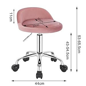 WOLTU Sedia Da Ufficio Ergonomica Scrivania Sedia Da Lavoro Girevole In Velluto Nero 17 BS127