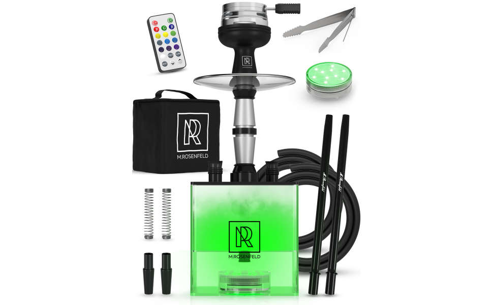 Portable Hookah Set with Everything YADO Square Hookah To