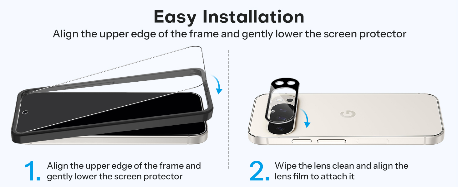 google pixel 9 pro screen protector tempered glass
