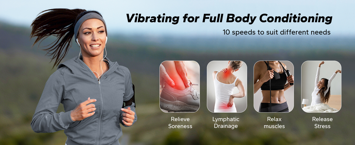 MERACH Vibration Plate - 440lb Capacity Bluetooth Machine With Resistance Bands For Weight Loss & Lymphatic Drainage