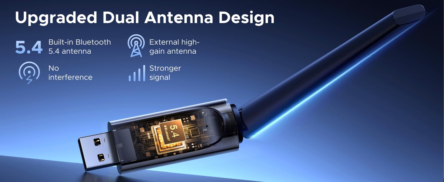 5dbi external antenna bluetooth 5.4 strong signal hotspot ap mode receive send