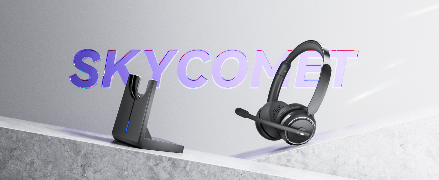 wireless headset with mic for work 