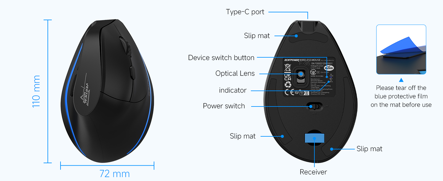 ergonomic wireless mouse