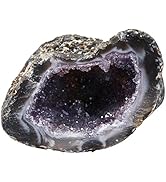 Rockcloud Natural Raw Healing Crystal Druzy Geode Agate Mineral Irregular Home Decoration Gemston...
