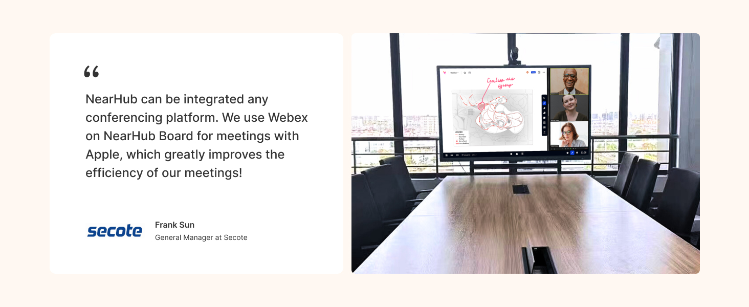 Nearhub Smart Board for conferencing