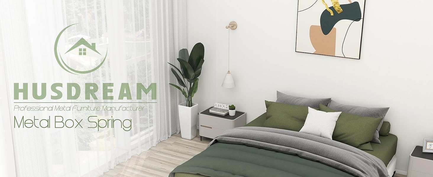 California King Box Spring with Box Spring Cover 7 Inch