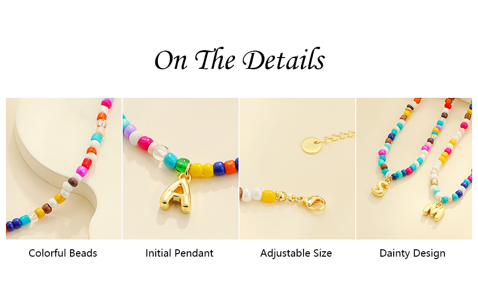 bubble initial necklaces for women