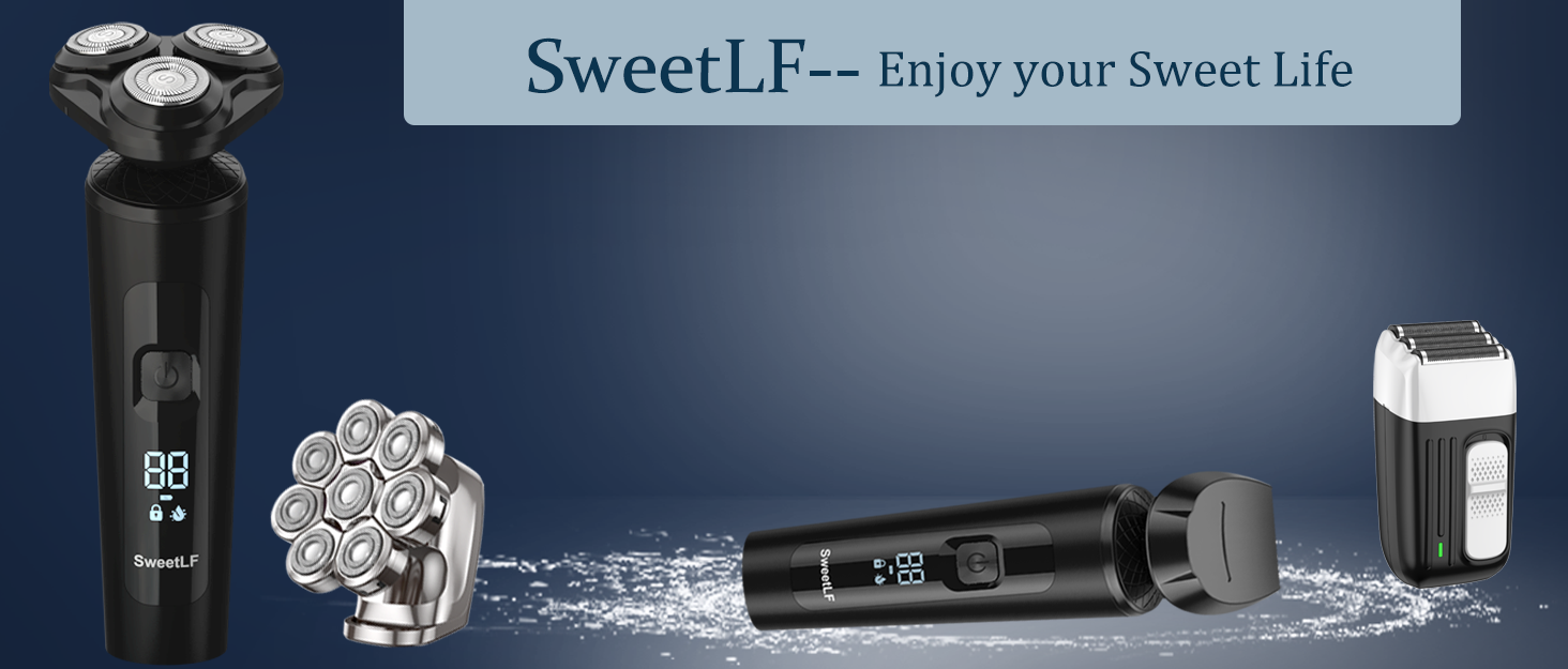 SweetLF Electric Shaver for Men - IPX7 Waterproof for Wet & Dry Shave