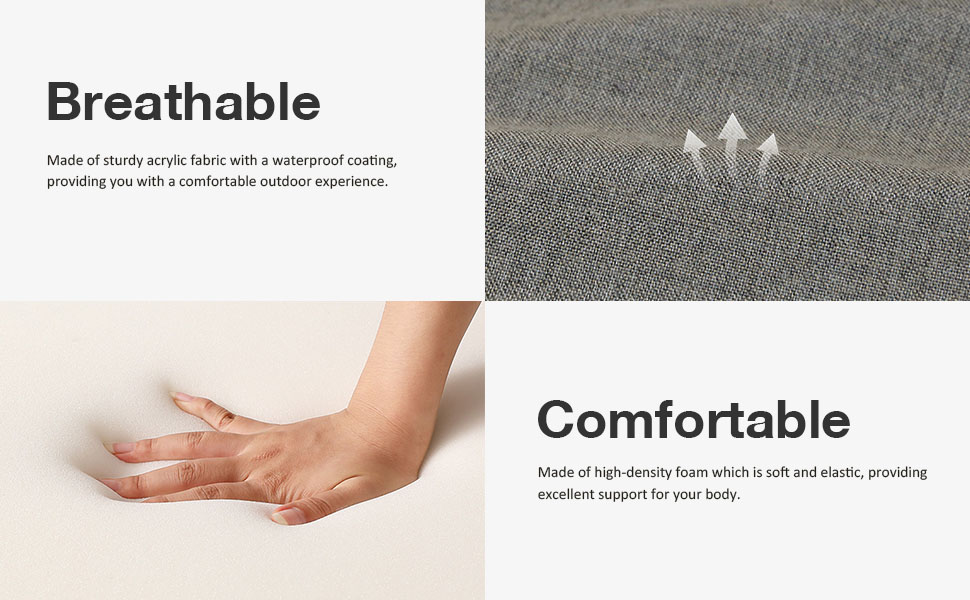 Breathable and comfortable outdoor cushion material 