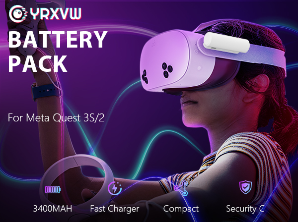 Amazon.com: YRXVW Battery Pack Compatible with Meta Quest 3S
