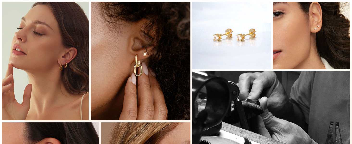 gold earrings for women