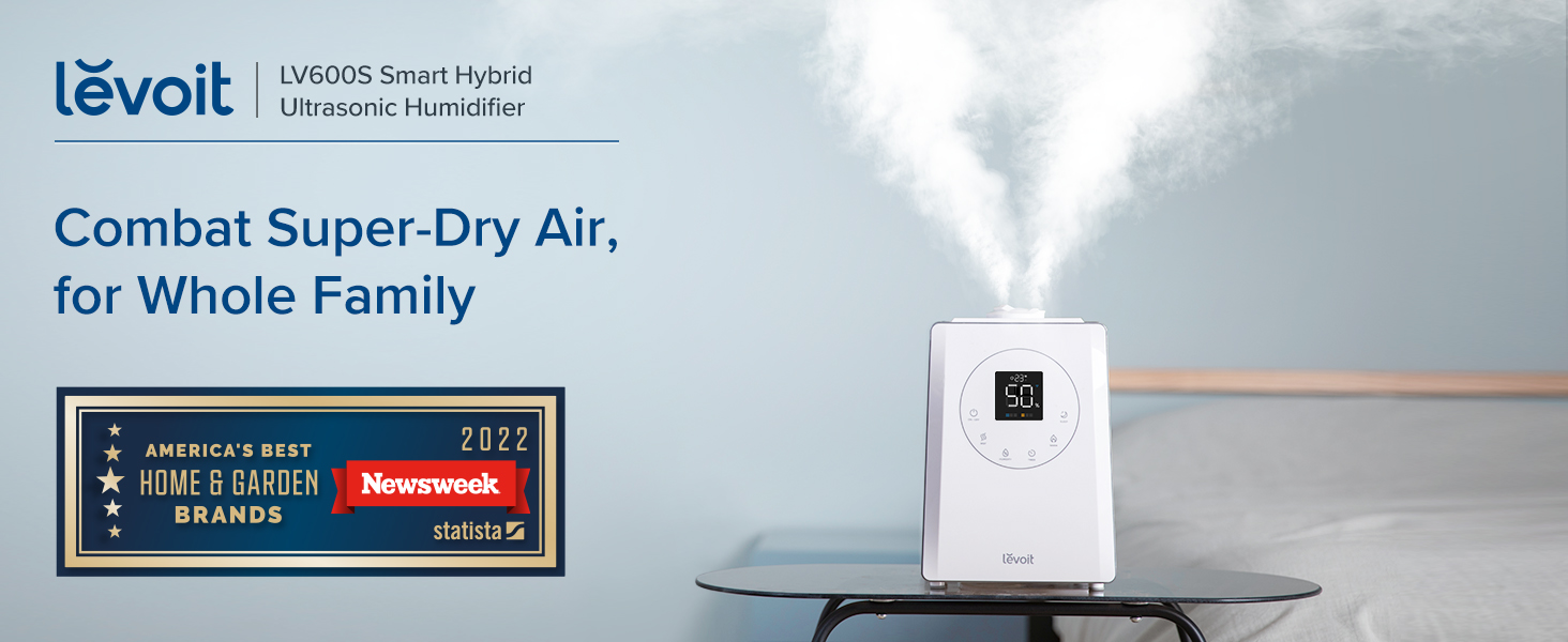 LEVOIT Humidifiers for Bedroom Large Room Home, 6L Warm and