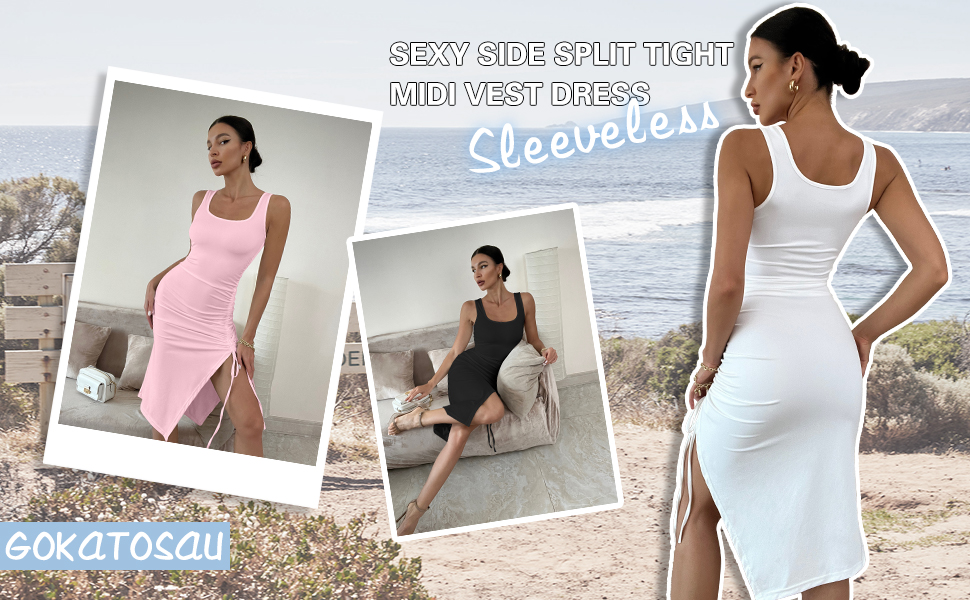 side split tank dress