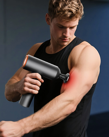 Powerful percussion massage gun designed for deep muscle relief and recovery