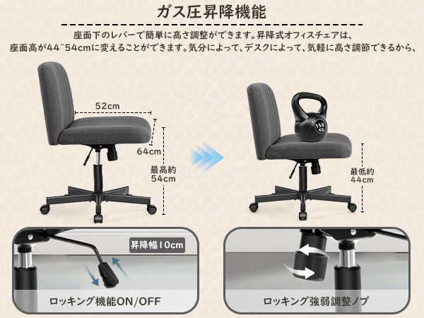 Amazon.co.jp: FelixKing デスクチェア あぐら 椅子 オフィス