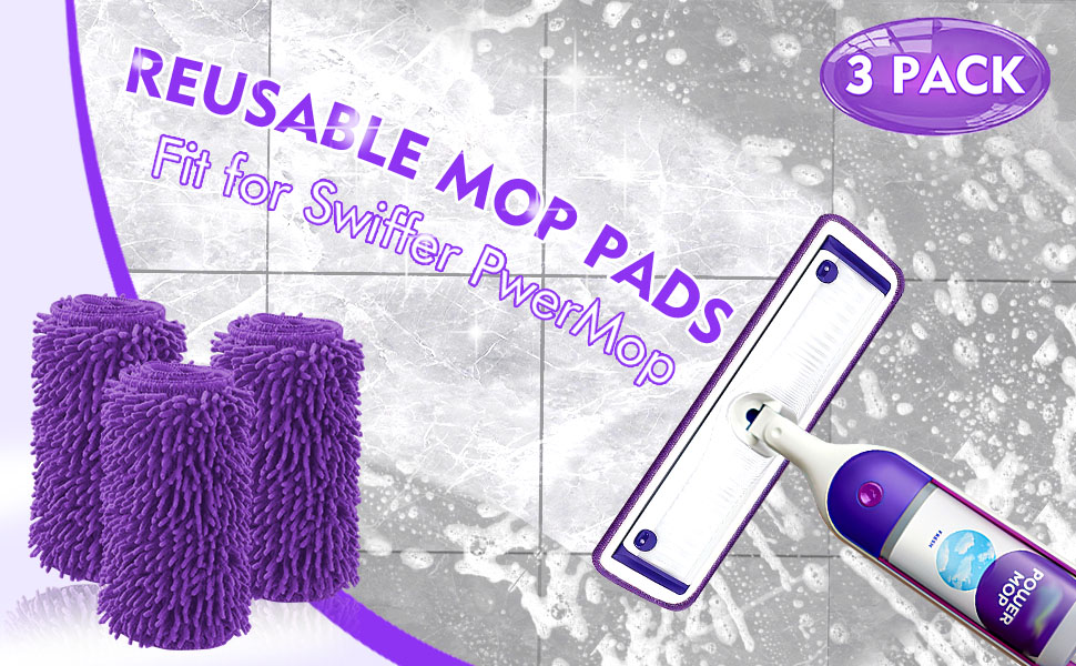 Reusable Power Mop Refill Pads for Swiffer Power Mop