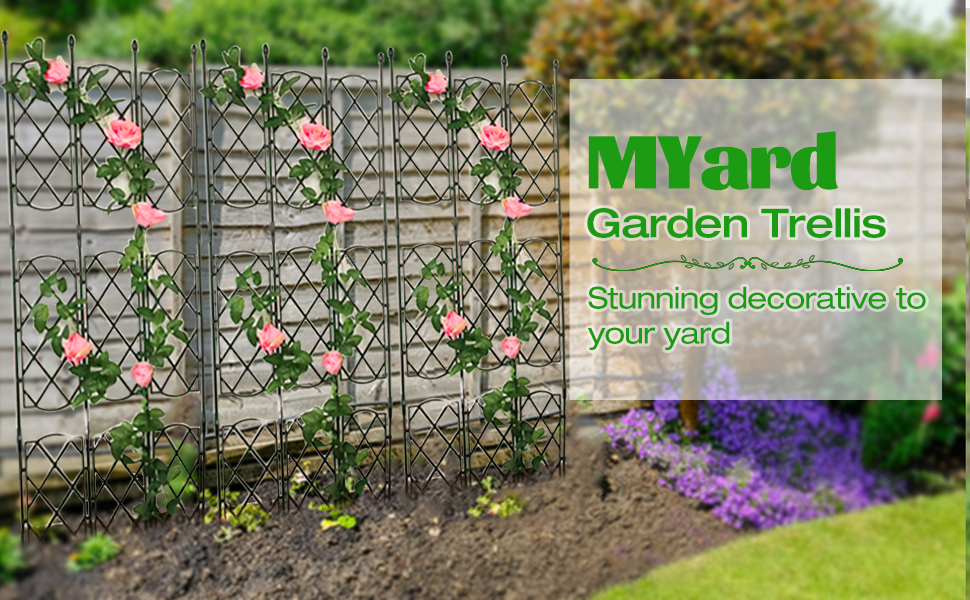 MYard Garden Trellis for Climbing Plants Outdoor, Plant