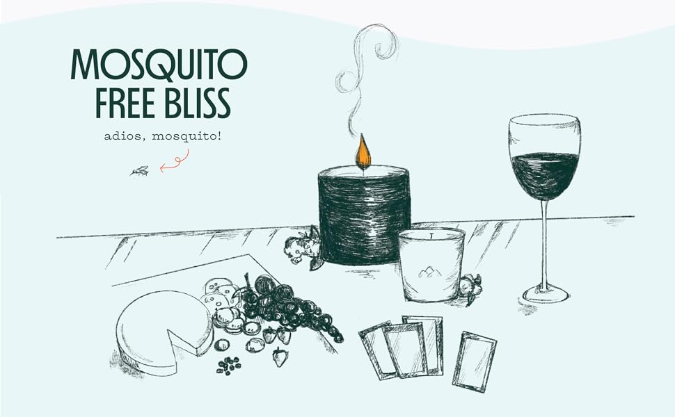 adios, mosquitoes! Enjoy your mosquito free bliss during your next picnic or backyard bash.