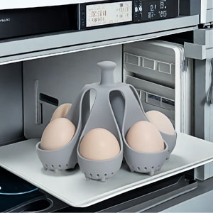 Eco makes an egg holder and puts the eggs you don't eat in the refrigerator for storage
