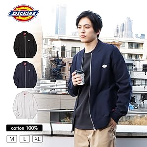 Amazon | [ディッキーズ] 裏毛 ジップジャケット 綿100% M L XL 3色