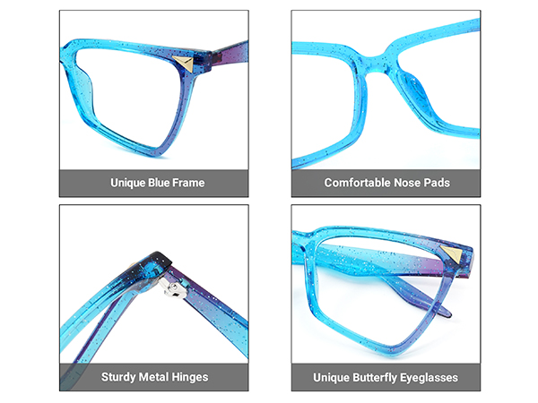 rainbow♡ Amazon.com: Zeelool Unicorn Rainbow Butterfly Blue Light