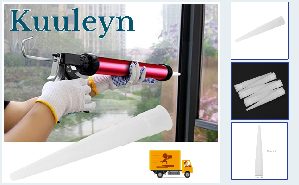 Caulking Gun Nozzle, 30pcs Caulk Nozzles Plastic Glass Glue Nozzles