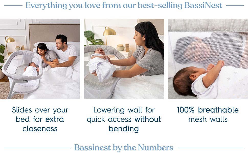 HALO Baby BassiNest Flex, Adjustable Portable Travel Co
