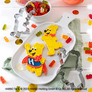 Zenker Meets Haribo - Juego de 2 moldes para galletas, pan, queso y más