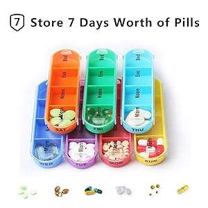 28 compartments designed pill box