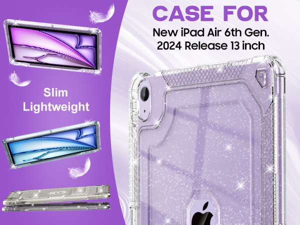 iPad 【Ash】 Amazon.com: Azzsy Case for iPad Air 13-inch (M3/M2) 2025