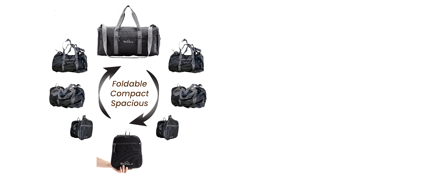 Tripole PAKEasy Duffel Compact Foldable Portable Travel 40 litre
