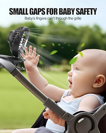 Portable Clip Fan with USB & Battery Powered