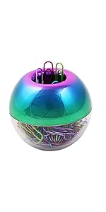 rainbow paper clips holder dispenser paperclips medium wrapping photo money scrapbook memo bookmark