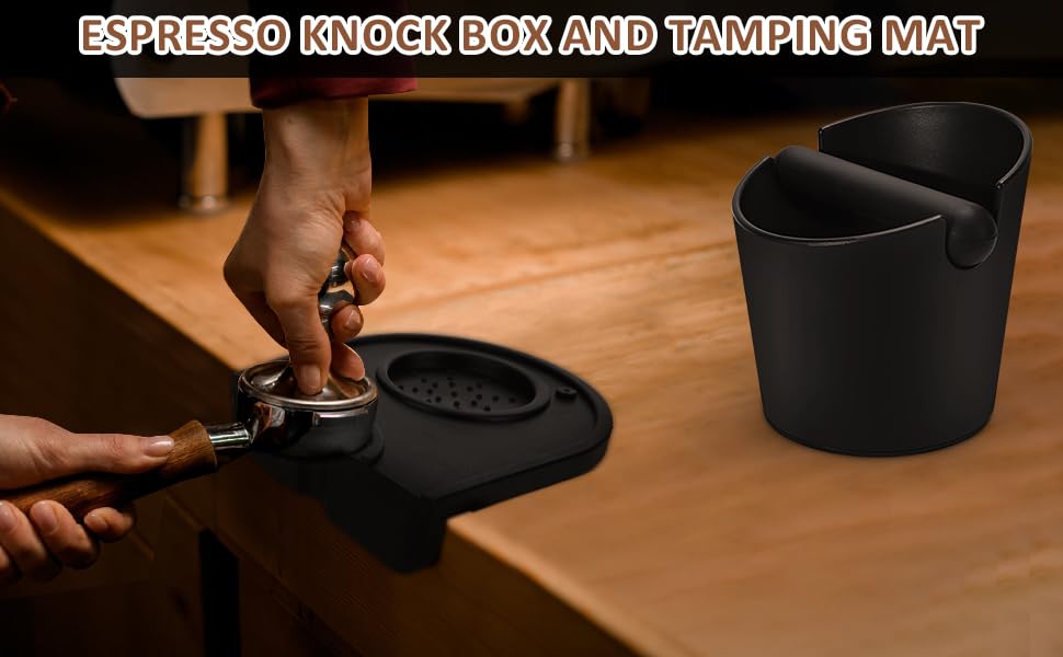 Coffee Knock Box, Silicone Coffee Tamper Mat Small, Espresso Knock Box