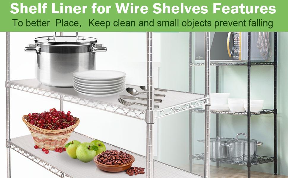 Slendor Wire Shelf Liner Value Pack of 5 Heavy Duty Waterproof Non