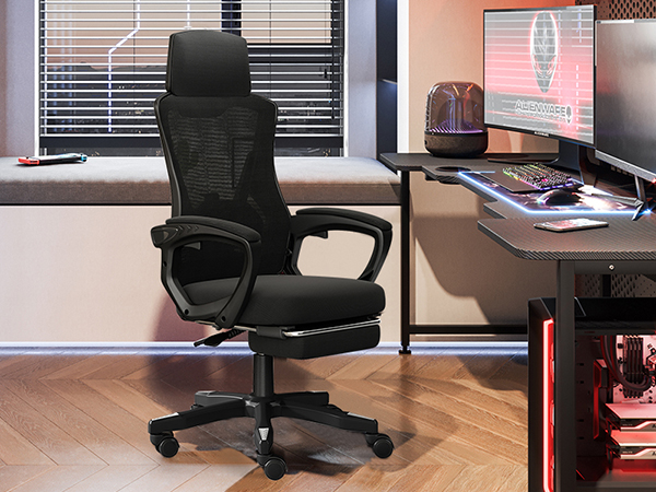 Amazon.co.jp: オフィスチェア デスクチェア オットマン