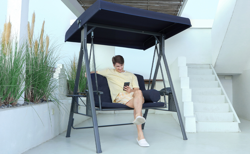 【Adul】PATIO Gray 4-Piece Wicker Outdoor Patio Sectional Set, Rattan