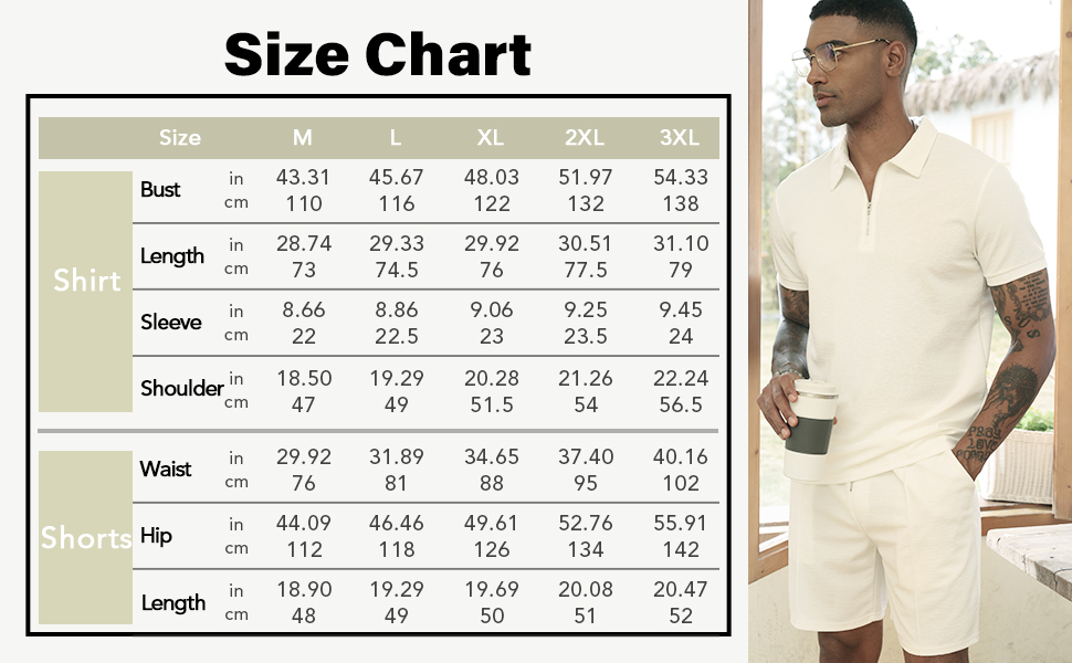 Mens Tracksuit Polo Shirt & Shorts 2 Pieces Summer Outfits Suit Activewear Sweatsuits