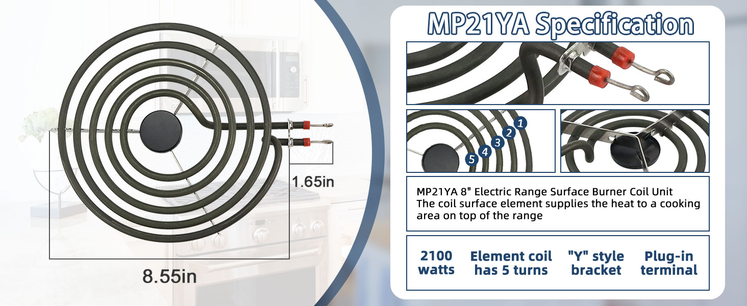 mp22ya electric range burner element unit set