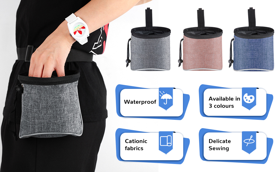 Azonee Dog Treat Bag, Waterproof Dog Training Pouch, HandFree Dog